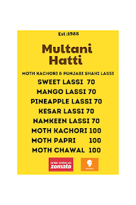 The Multani Hatti menu 2