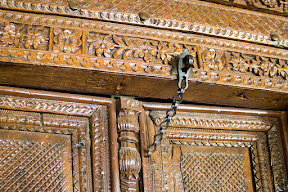 Antique door at Shangri-La Hotel Chilas