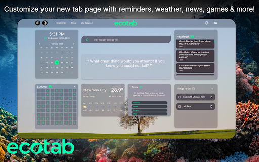 EcoTab: Support the Environment with New Tabs