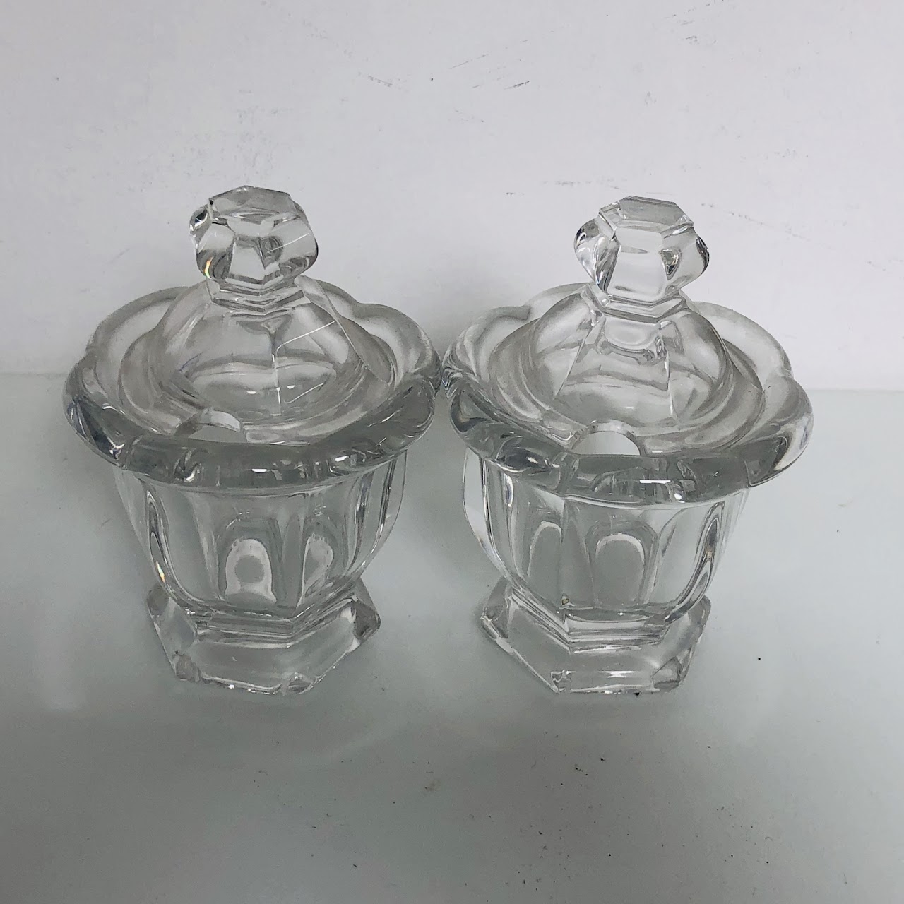 Baccarat Harcourt Mustard Jar Pair