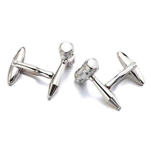 Title 2, Mens Shirt Cufflinks Stainless Steel Hammer Me...