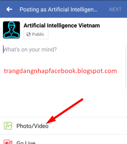 tạo post video mới trên fanpage facebook