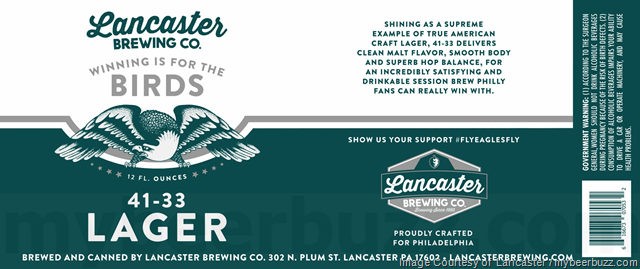 Lancaster Brewing Adding 41-33 Lager Paying Tribute To Eagles Super Bowl Win