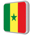 Square flag of Senegal icon gif animation