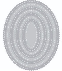 scallop oval stitched die