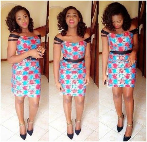 simple short gown ankara styles