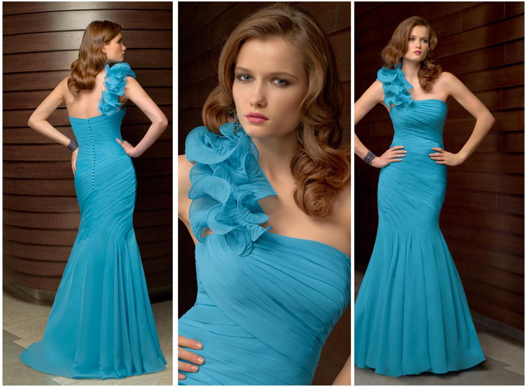 One Shoulder Evening Dress