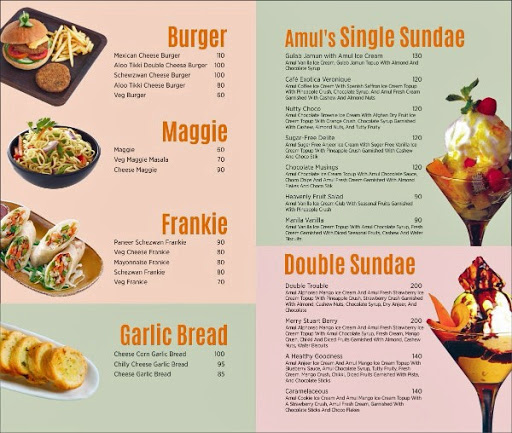 Menu of Amul Parlour, Infocity, Ahmedabad