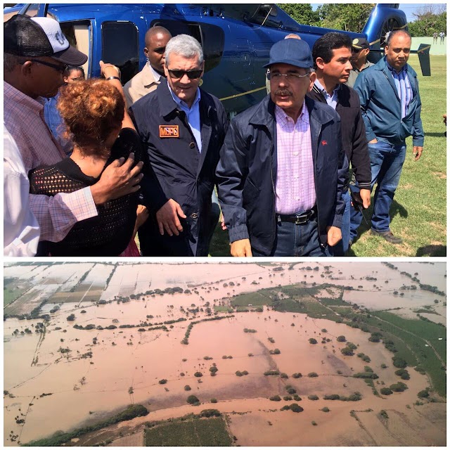 Ministro Obras Públicas acompaña al Presidente Medina amplio recorrido comunidades afectadas por huracán María 