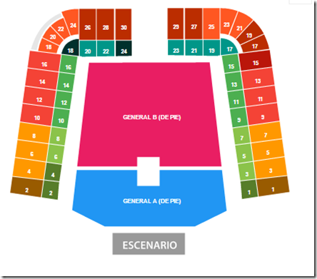 Foro Sol Mapa de boletos The Killers