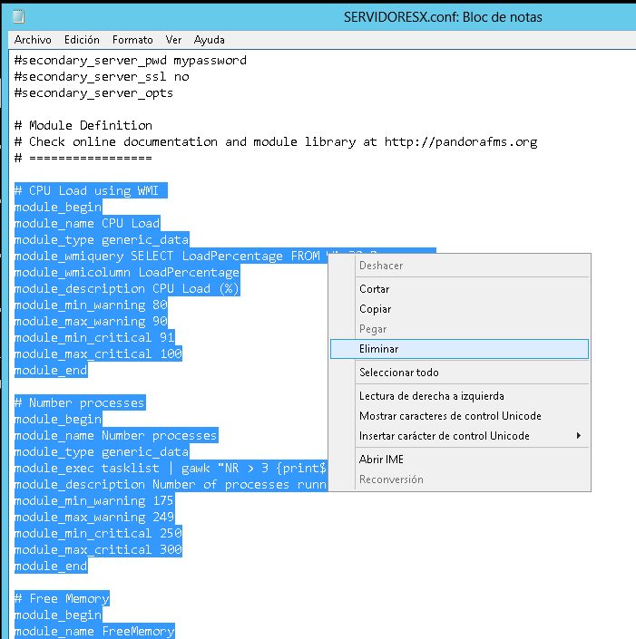 Configurar agente servidor VMware ESXi en Pandora FMS