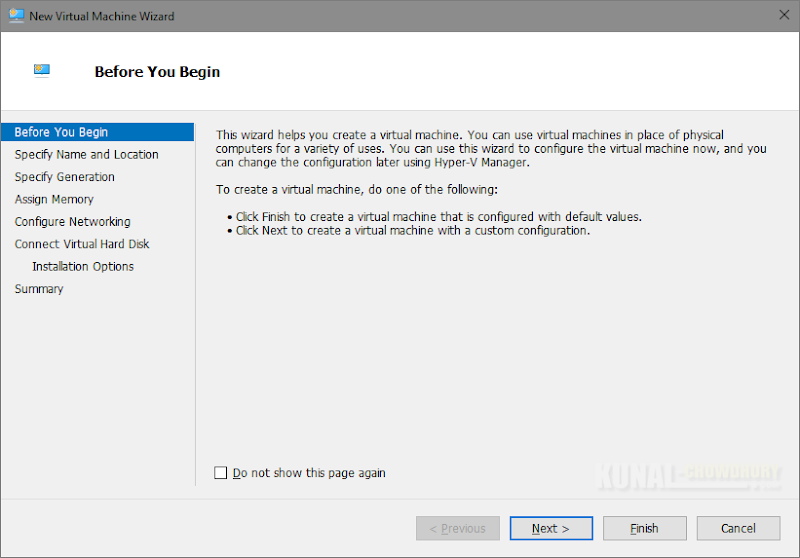 Before you Begin screen of Virtual Machine Wizard (www.kunal-chowdhury.com)