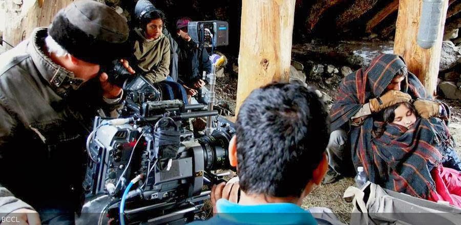 Alia Bhat on the sets of the movie Highway.