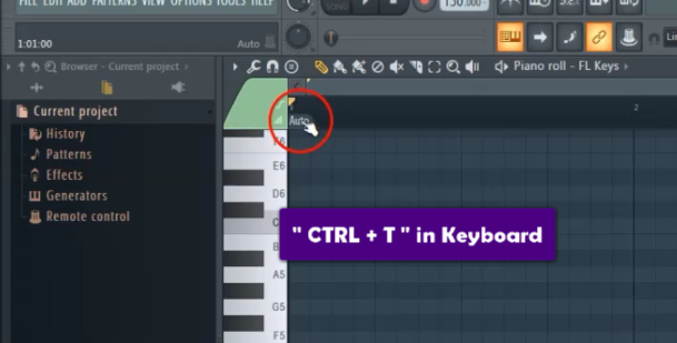 press-control-and-t-letter-in-computer-keyboard-fl-studio-20