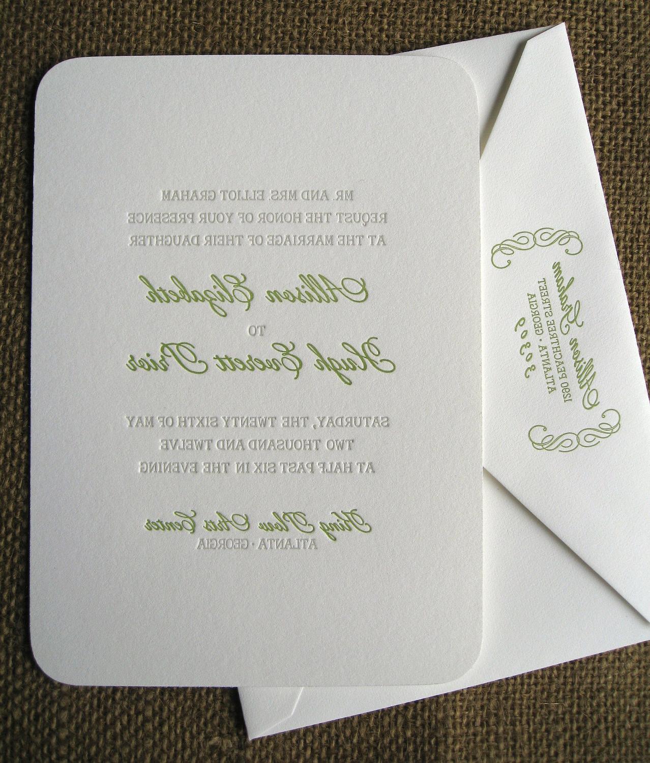 WEDDING INVITATION sample