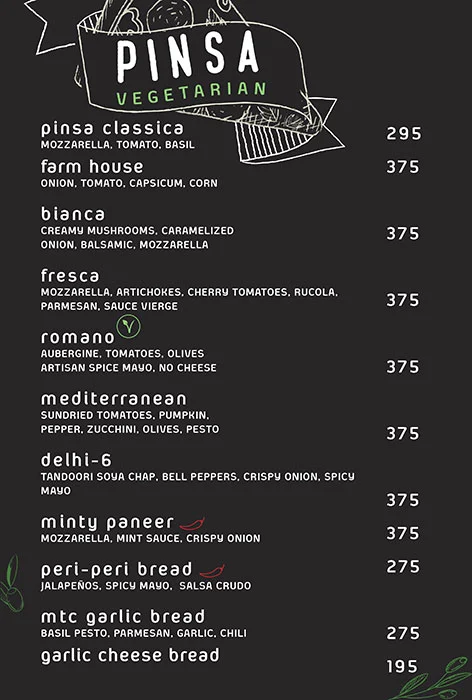 My Tea Chapel- Pinsa Pizza & Waffles menu 