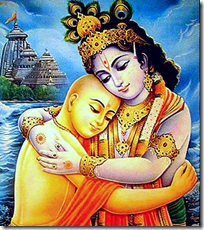 [Krishna hugging Chaitanya]