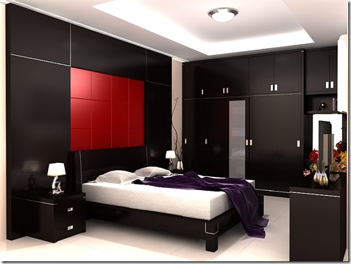 Desain Kamar Berlatar Hitam