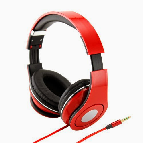  Red Adjustable Circumaural Over-Ear Earphone Stero Headphone 3.5mm for iPod MP3 MP4 PC iPhone Music