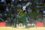 Marco Jansen of South Africa bats in the second one day international agianst England at Mangaung Oval in Bloemfontein on January 29 2023.