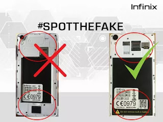 fake and original infinix smartphone