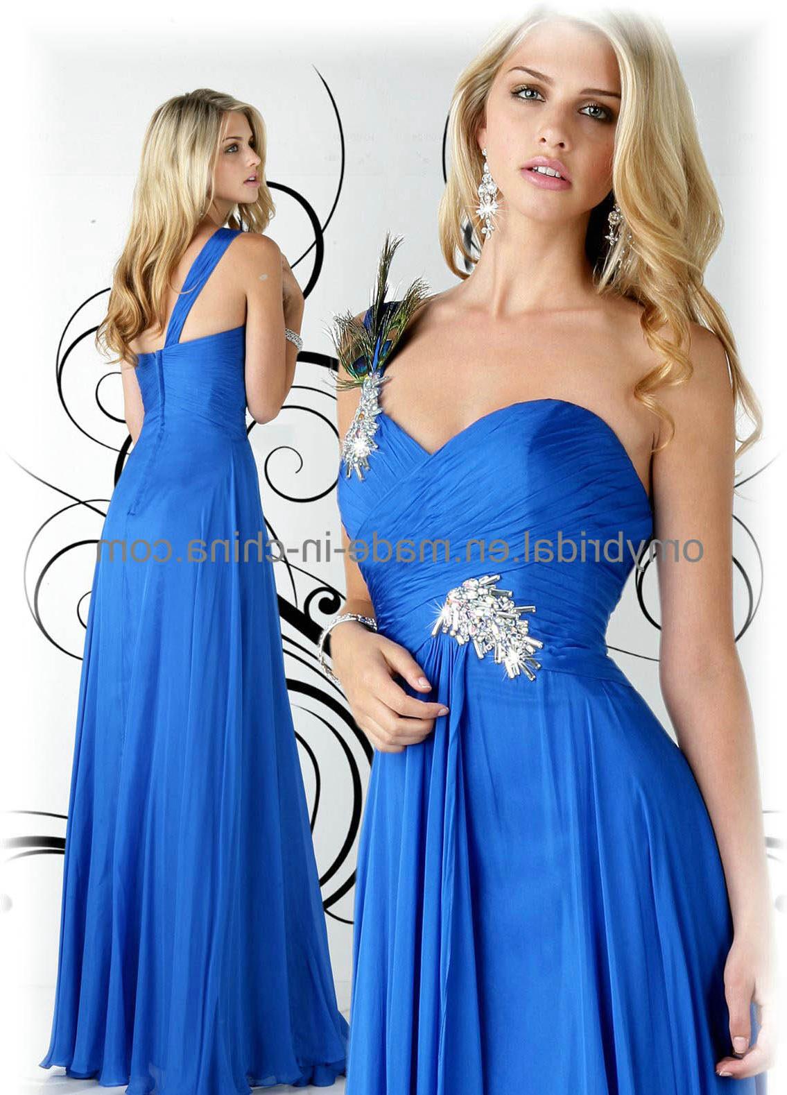 2012 One Shoulder Royal Blue