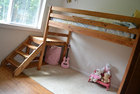 Ana White | Build a Camp Loft Bed with Stair, Junior Height | Free 