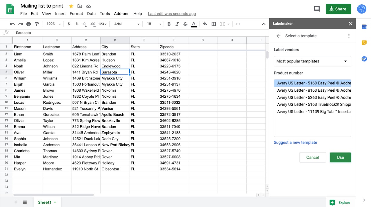 Create & Print Labels - Label for Avery & Co Google Workspace Marketplace