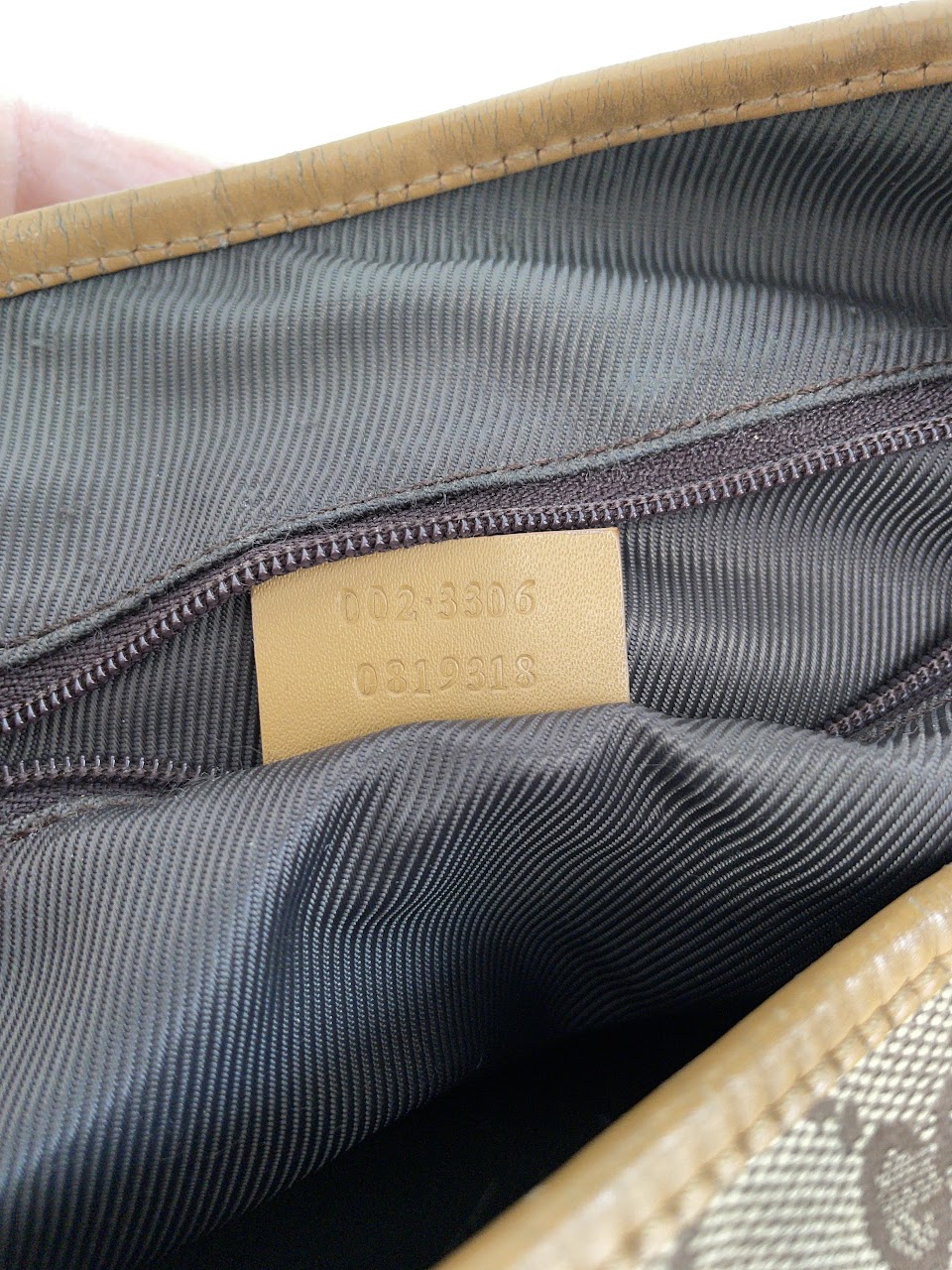 Vintage Gucci Monogram Tan Hobo Bag