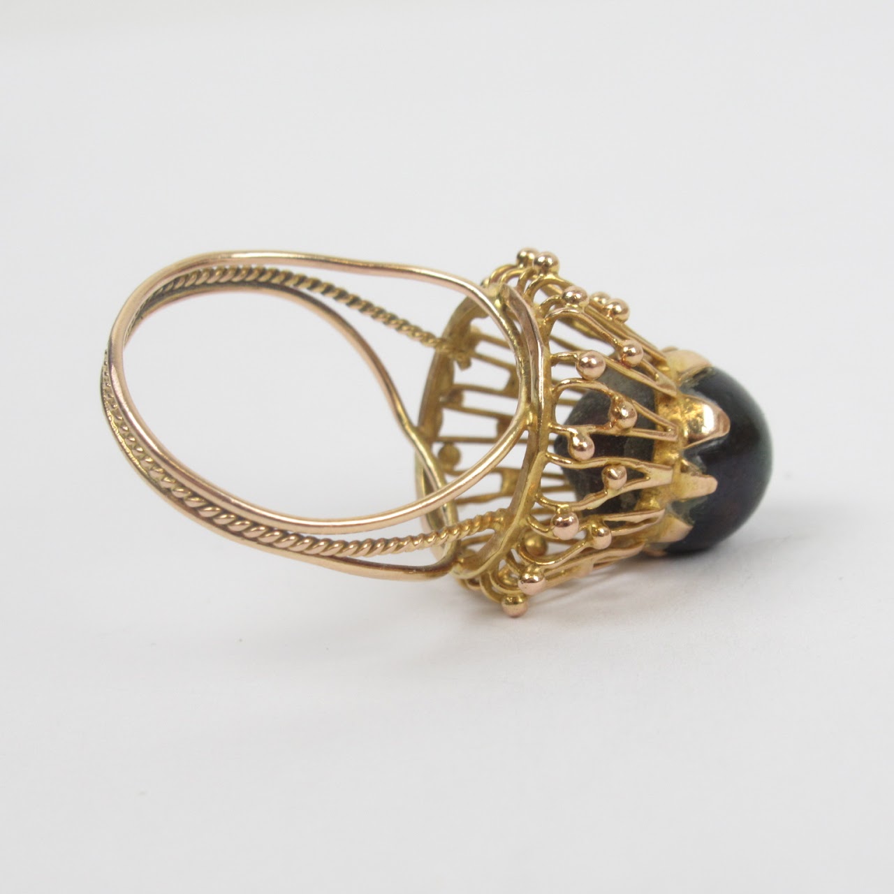 14K Gold and Black Pearl Ring