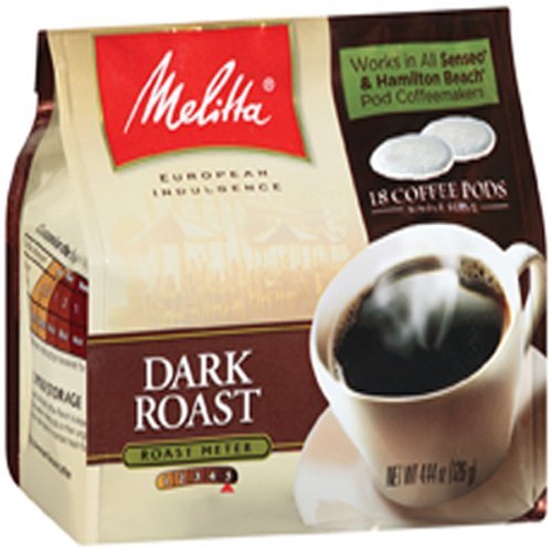 MELITTA Coffee Pods, Dark Roast, 4.44-Ounce (Pack of 6)