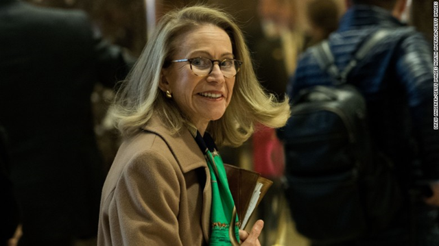 Kathleen Hartnett White arrives at Trump Tower, 28 November 2016 in New York City. Photo: CNN