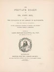 The Private Diary of Dr John Dee