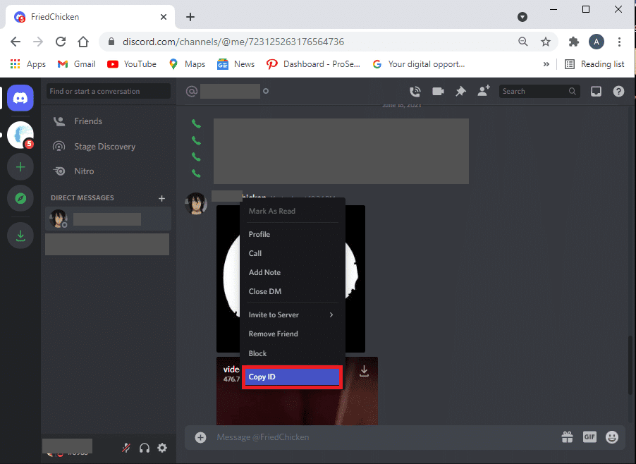 Klikněte pravým tlačítkem na uživatelské jméno a vyberte Kopírovat ID.  jak nahlásit uživatele na Discord