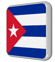 Square flag of Cuba icon gif animation