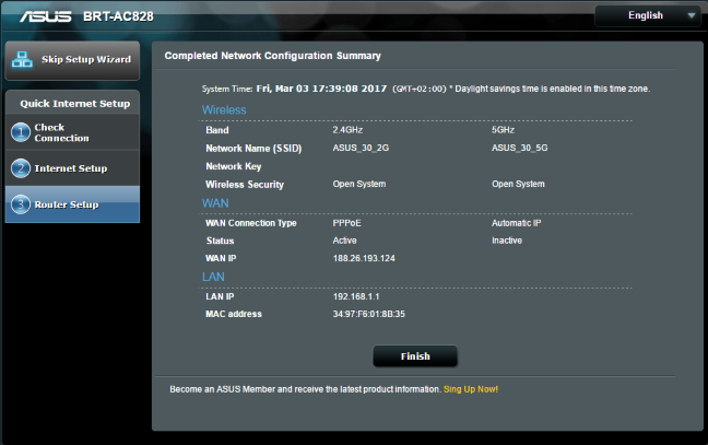 ASUS BRT-AC828, inalámbrico, enrutador