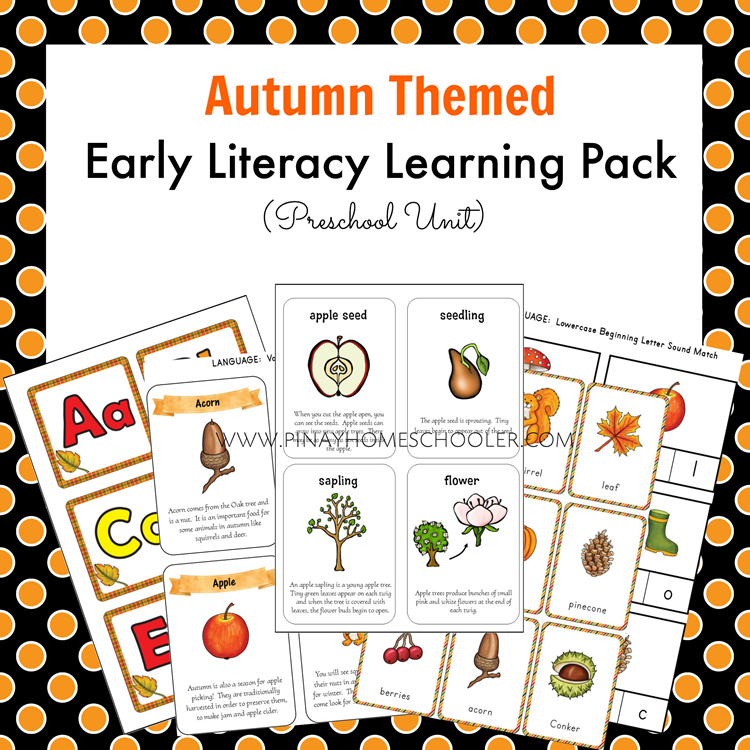 Autumn Themed Early Literacy Learning Pack