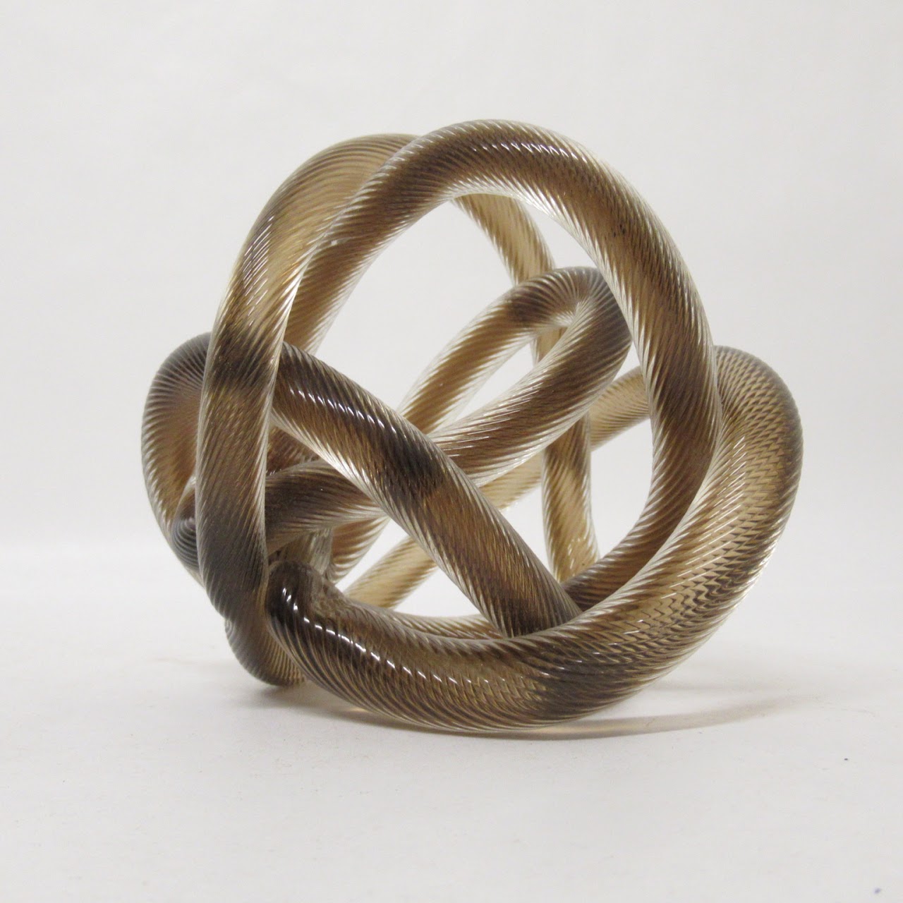 Art Glass Knot Sculpture Pair