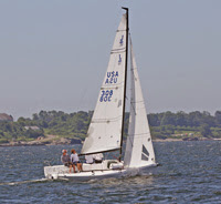 J/70 one-design speedster- sailing Newport Cup- around Jamestown Island race