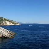 Uitzicht vanaf de veerboot naar Kefalonia.