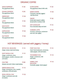 Yogi's menu 2