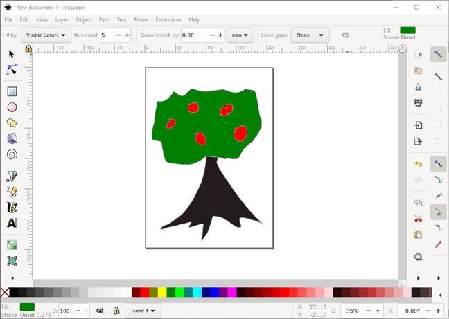 Chương trình giống như sơn: Inkscape