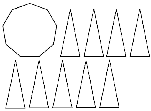 Printable 1 Inch Triangle Template