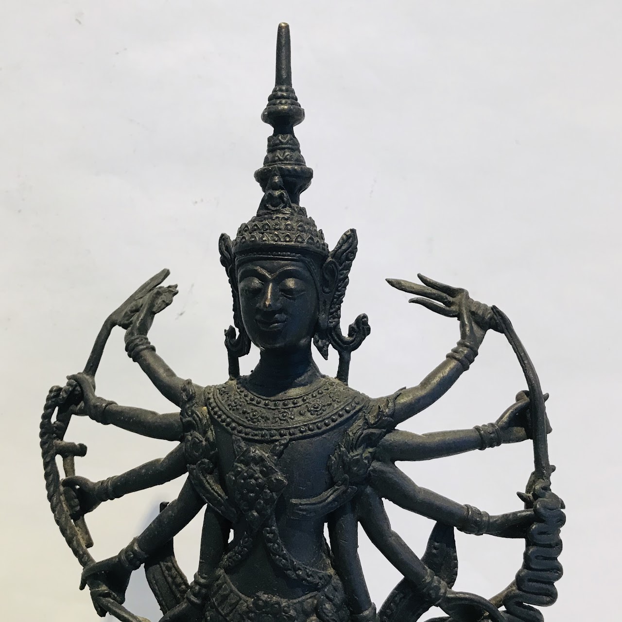 Shiva and Bull Cast Brass Statue