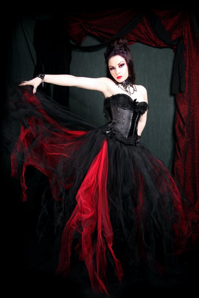 black and red gothic wedding