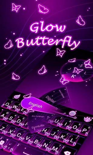 Glow Butterfly Keyboard Theme