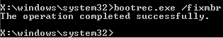 Command Prompt, khởi động, sự cố, Bootrec.exe