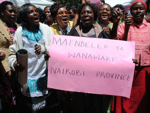 A crowd of women attending a national delegation of Maendeleo ya Wanawake at Jevanjee in 2014./File