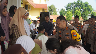 Peduli Sesama, Kapolres Pasuruan Gelar Halal Bihalal Dan Berikan Santunan Kepada Anak Yatim