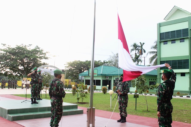 Kodim Kutai Kartanegara Rutin Gelar Upacara Bendera